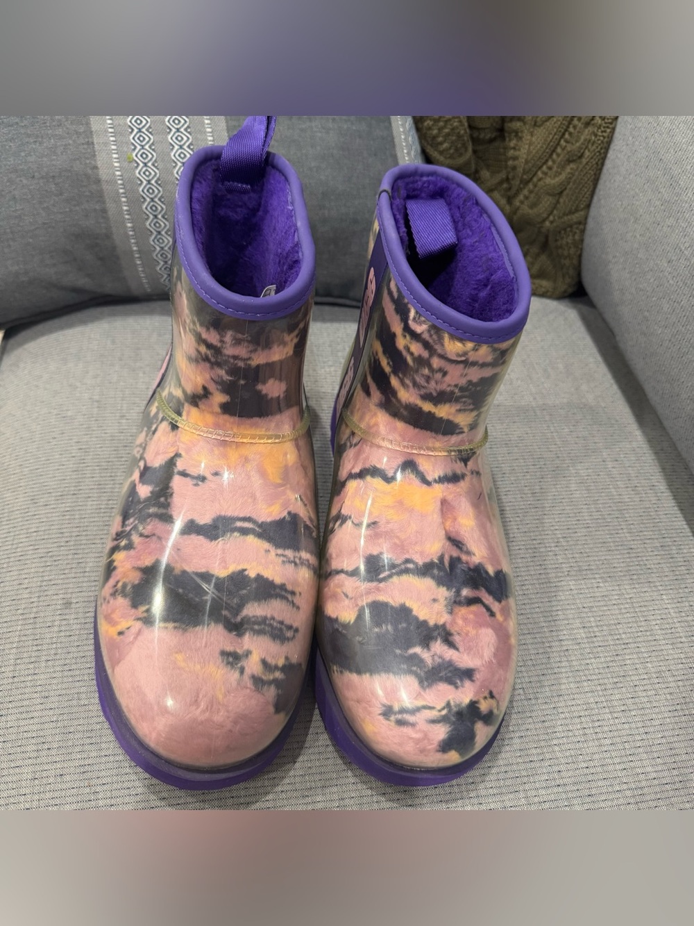 UGG CLASSIC CLEAR MINI MARBLE WATERPROOF BOOTS SIZE SIZE 10 - Picture 8 of 12